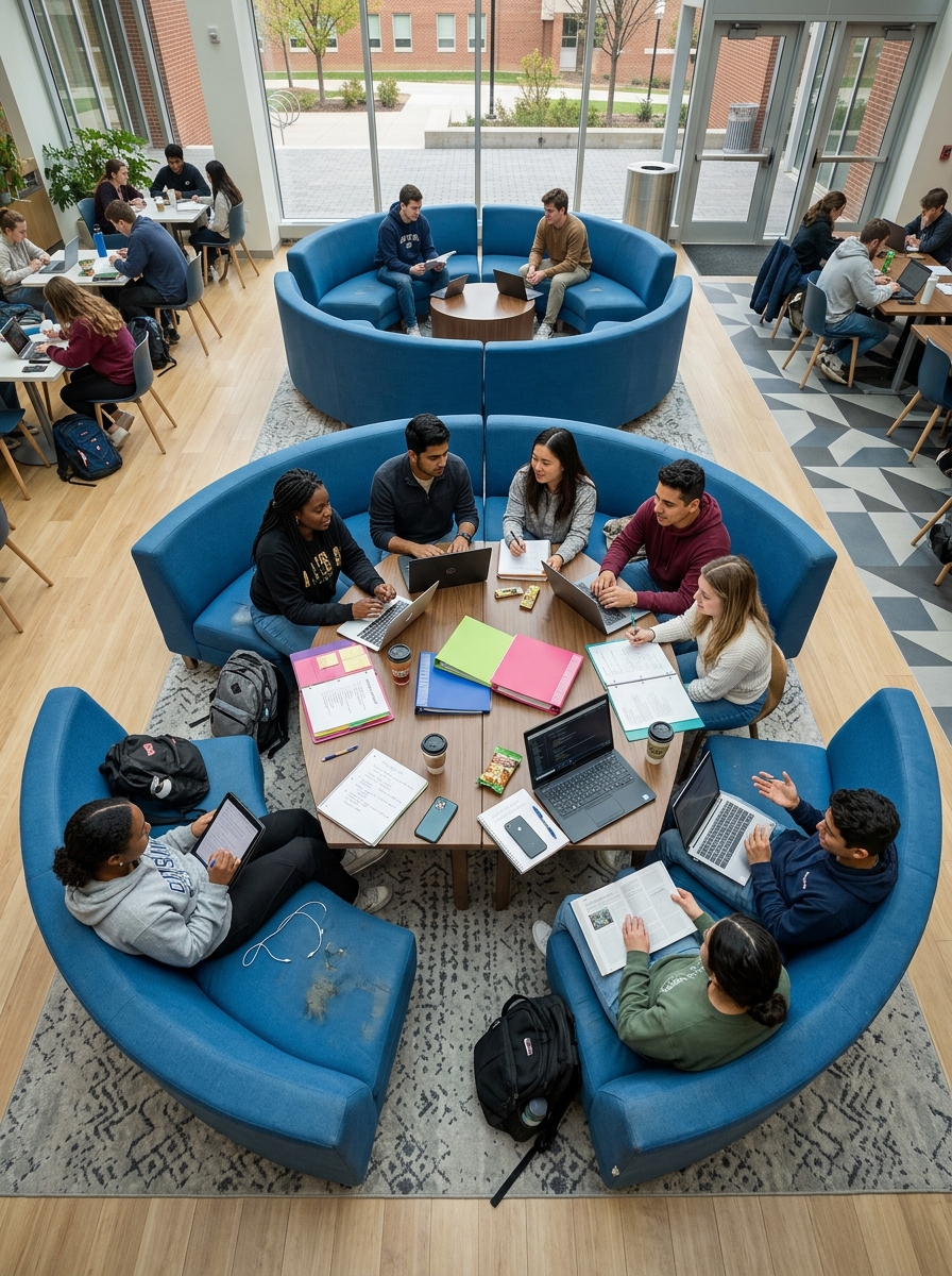 Students in lounge